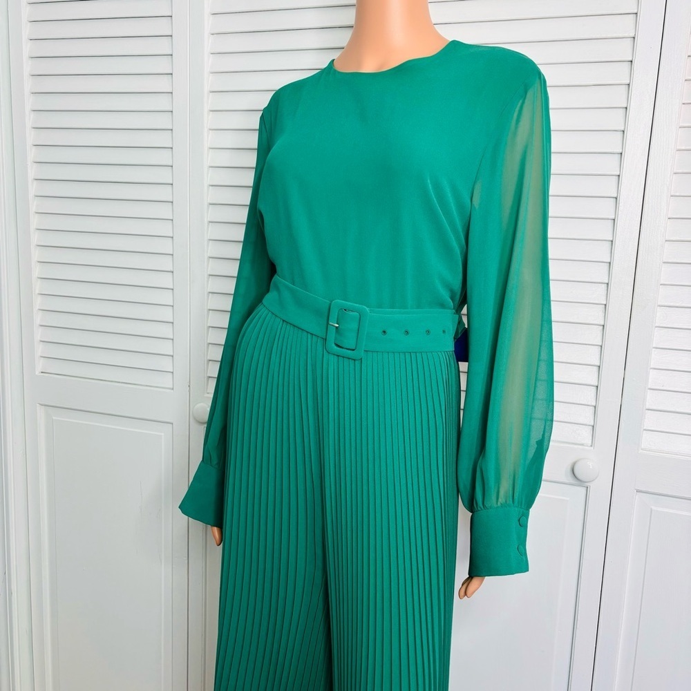 ZARA Green Pleated Jumpsuit Size XXL❗️PRICE IS FIRM❗️ - Picture 4 of 12